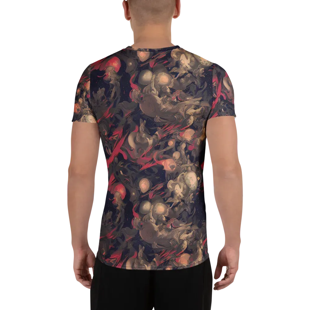 Midnight Collage on Men's Athletic T-Shirt — Back