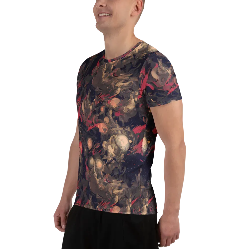 Midnight Collage on Men's Athletic T-Shirt — Left