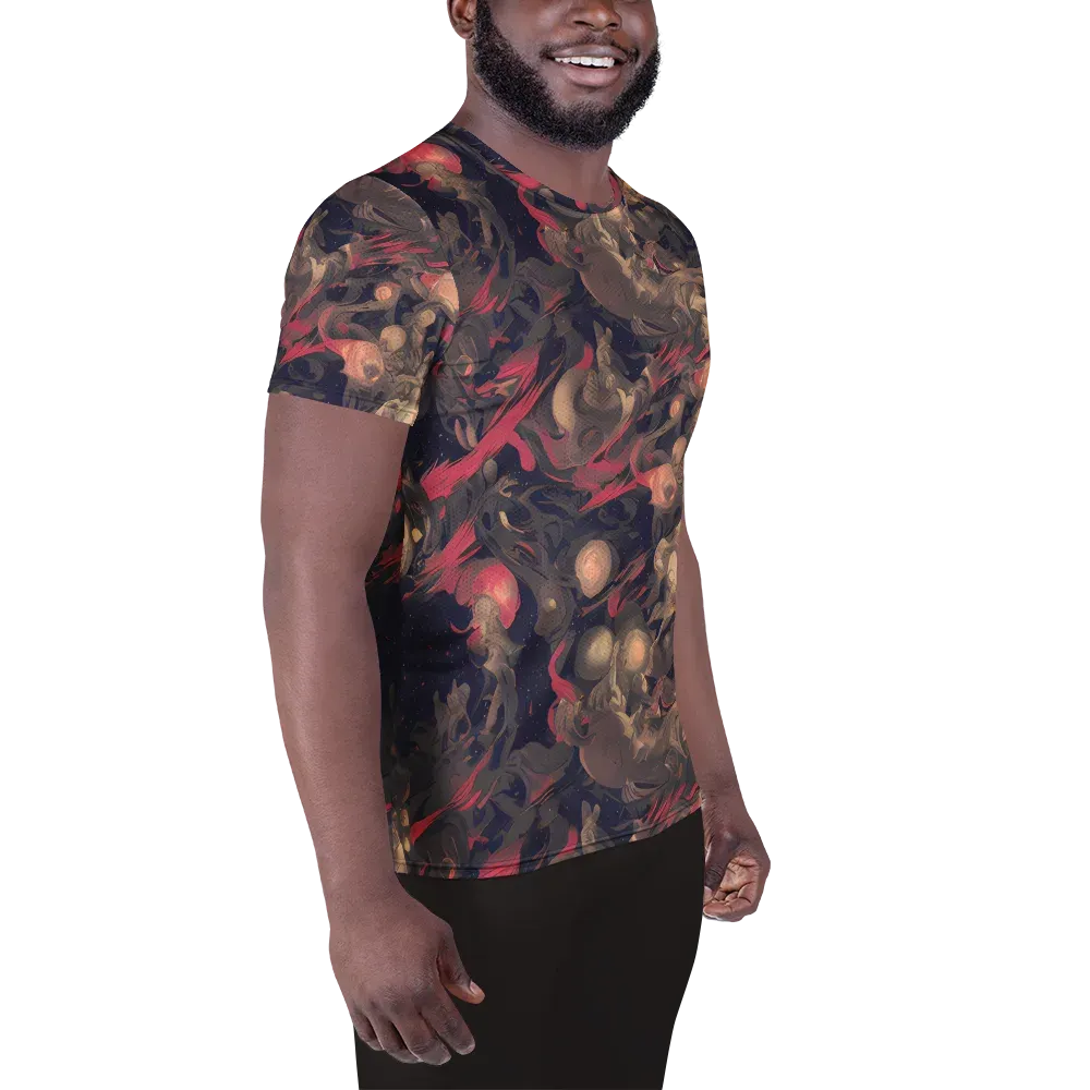 Midnight Collage on Men's Athletic T-Shirt — Right