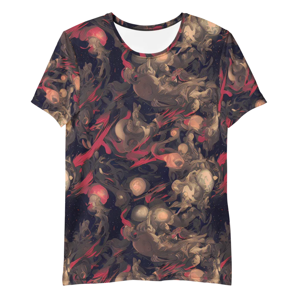 Midnight Collage on Men's Athletic T-Shirt — Front