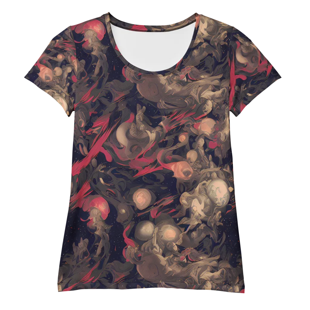 Midnight Collage on Women's Athletic T-Shirt — Front