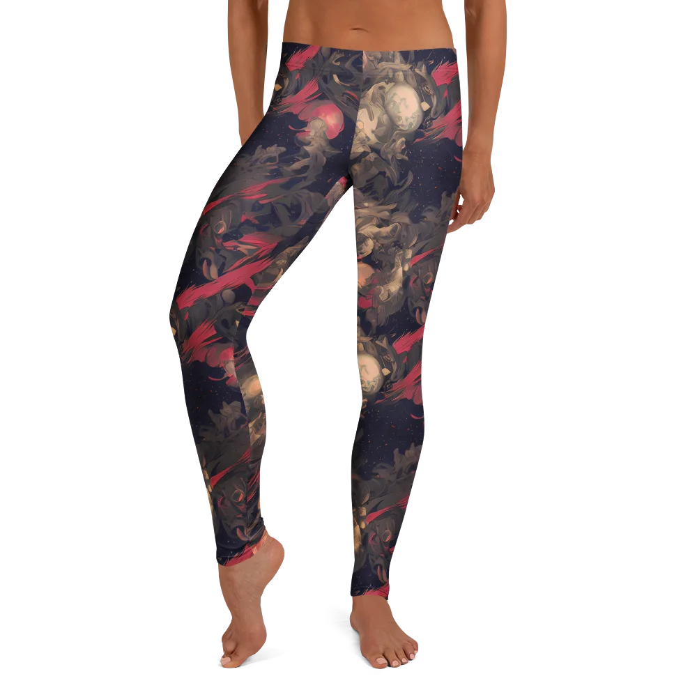 Midnight Collage on Leggings — Front