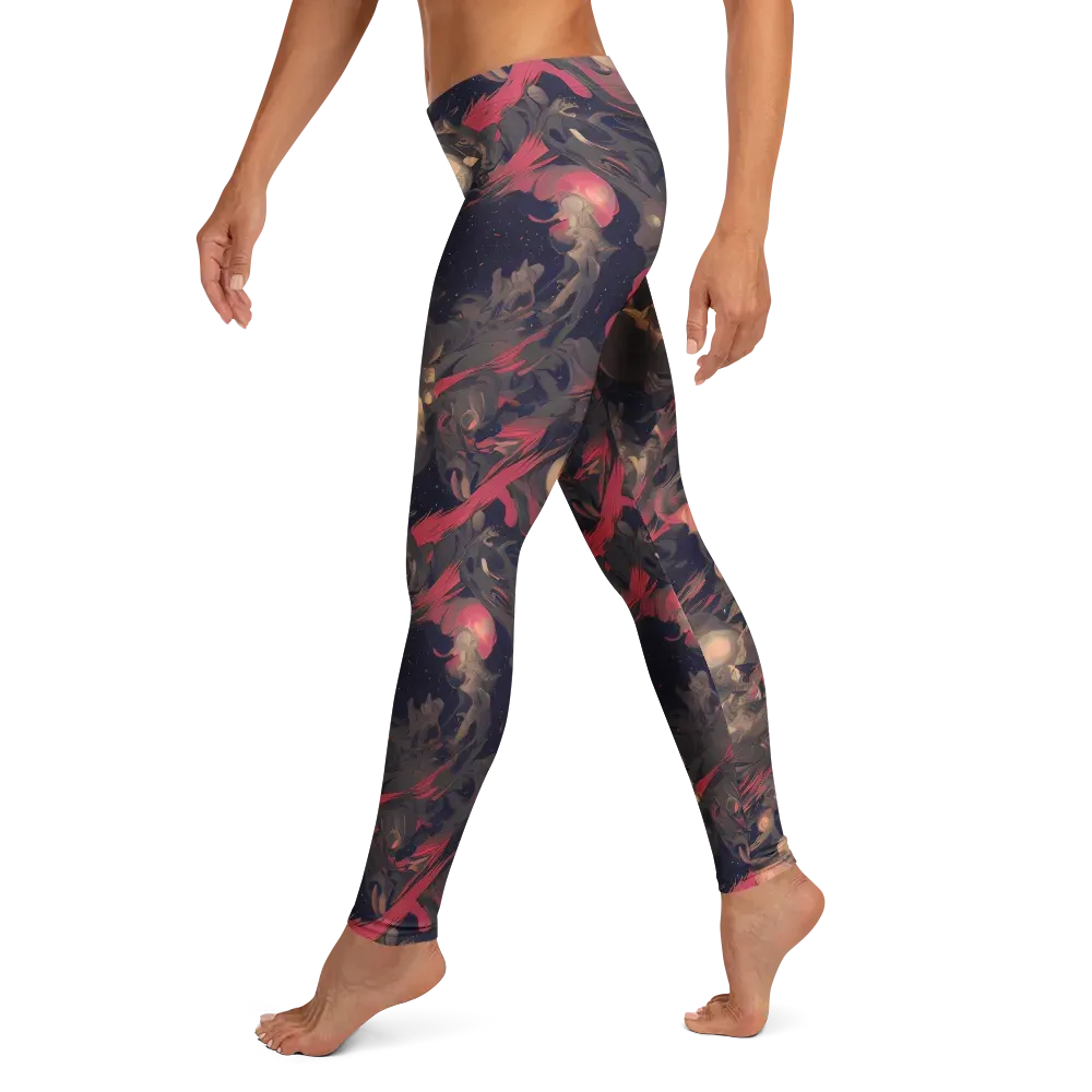 Midnight Collage on Leggings — Left