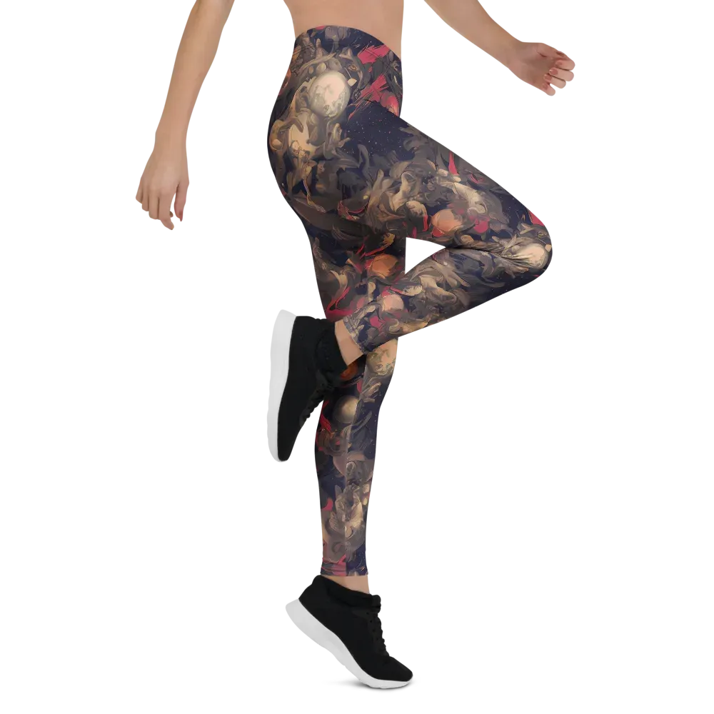 Midnight Collage on Leggings — Right