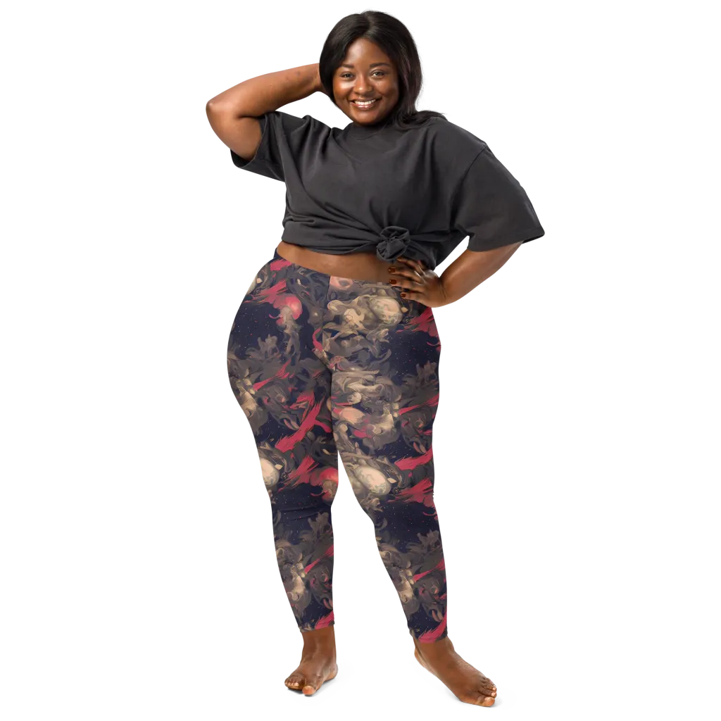 Midnight Collage on Leggings — Front
