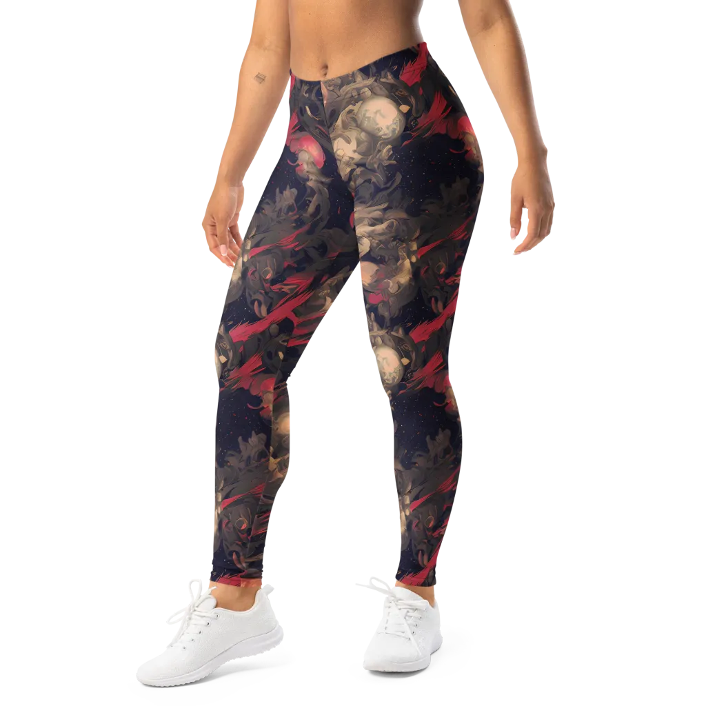 Midnight Collage on Leggings — Left Front