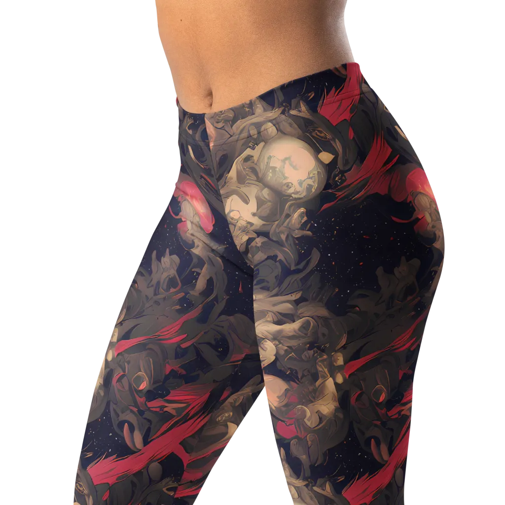 Midnight Collage on Leggings — Left Front