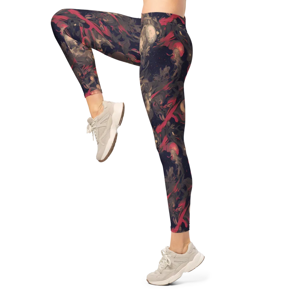 Midnight Collage on Leggings — Left