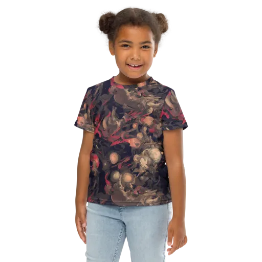Midnight Collage on a Kids Crew Neck T-Shirt