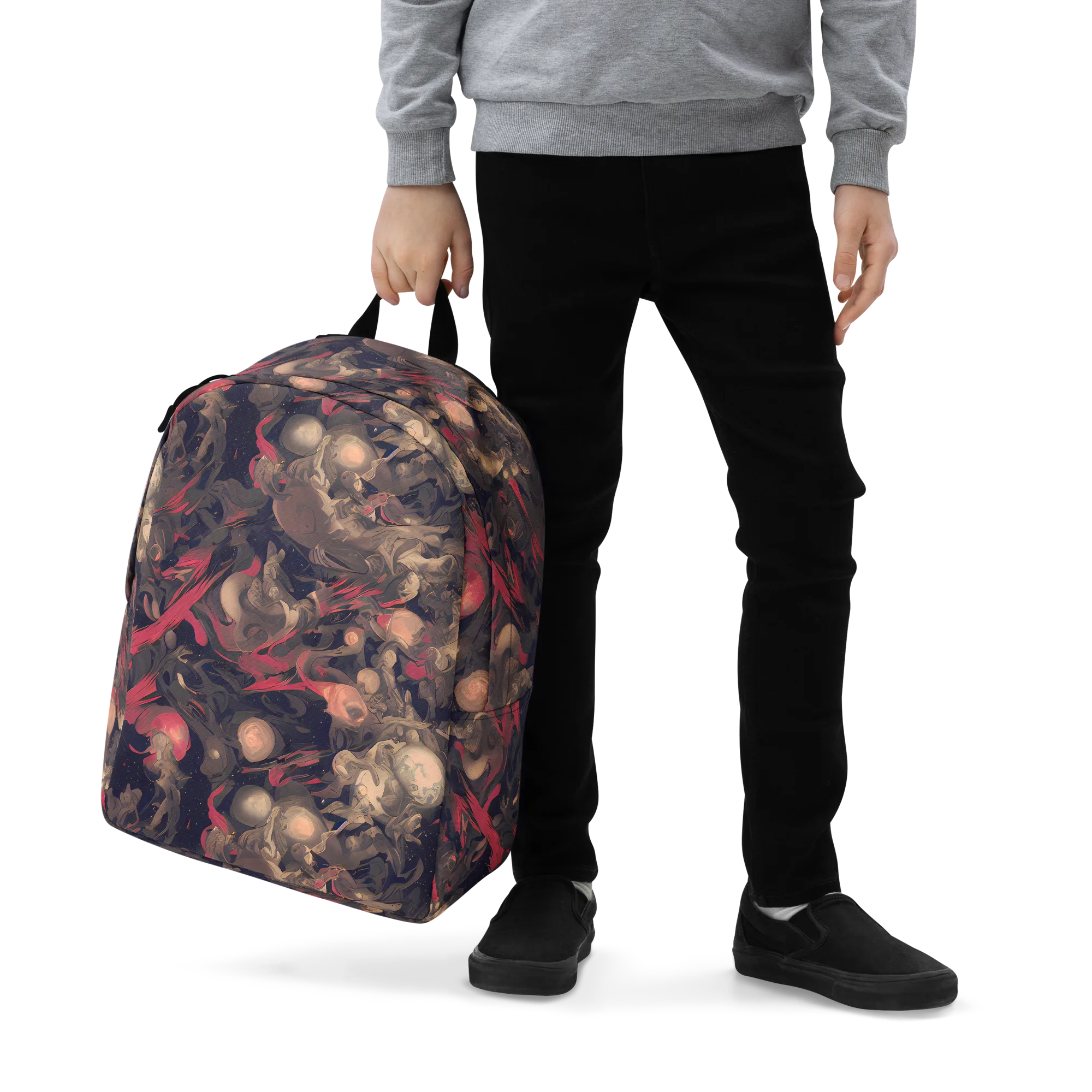 Midnight Collage on Minimalist Backpack — Zoomed-in