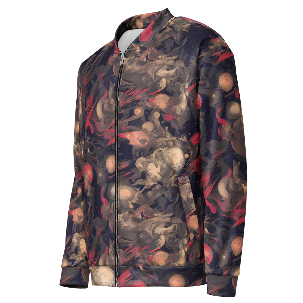 Midnight Collage on Bomber Jacket — Left Front