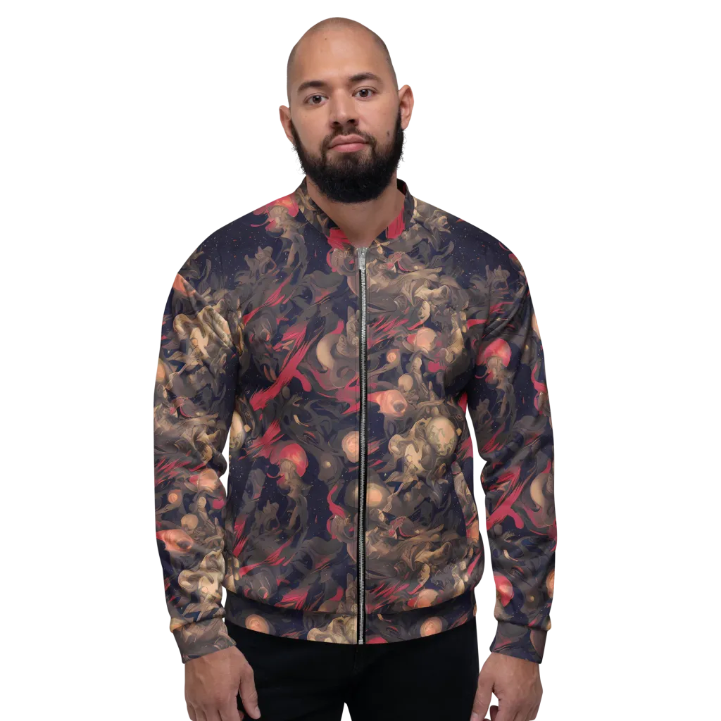 Midnight Collage on Bomber Jacket — Front
