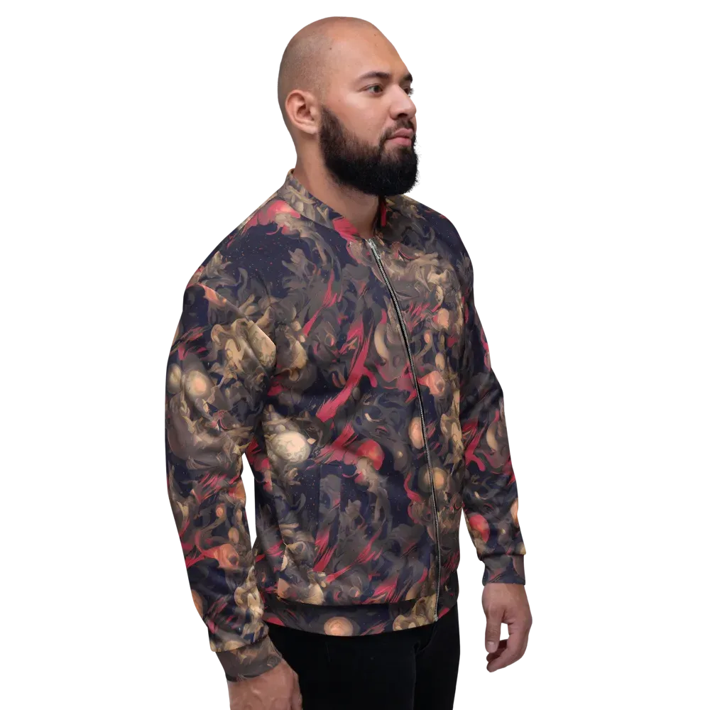 Midnight Collage on Bomber Jacket — Right