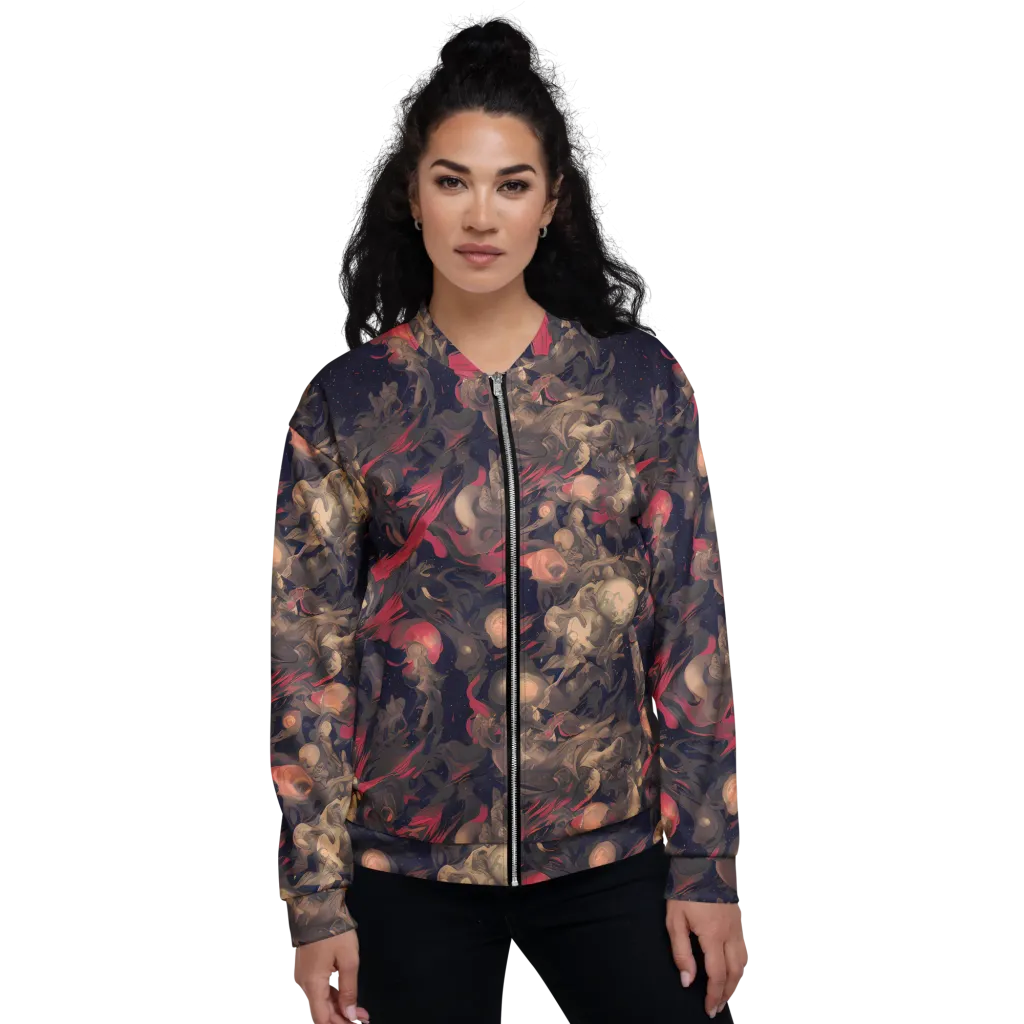 Midnight Collage on Bomber Jacket — Front