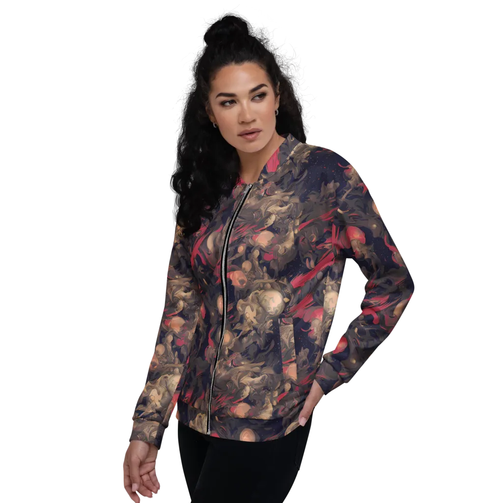 Midnight Collage on Bomber Jacket — Left