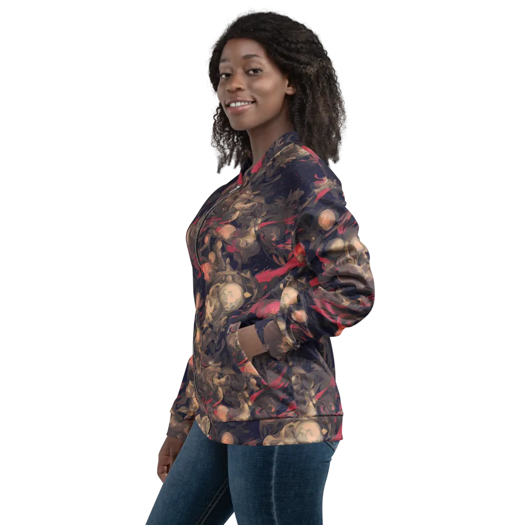 Midnight Collage on Bomber Jacket — Left