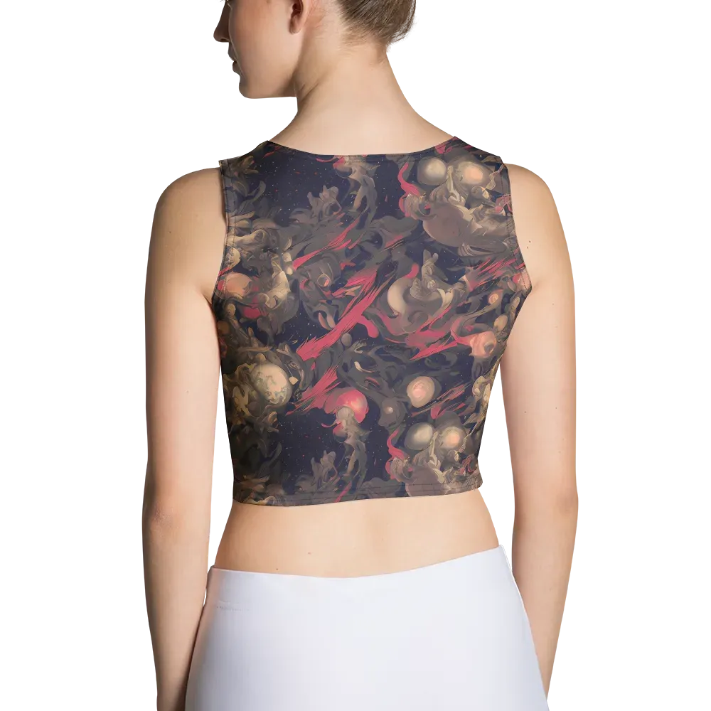 Midnight Collage on Crop Top — Back