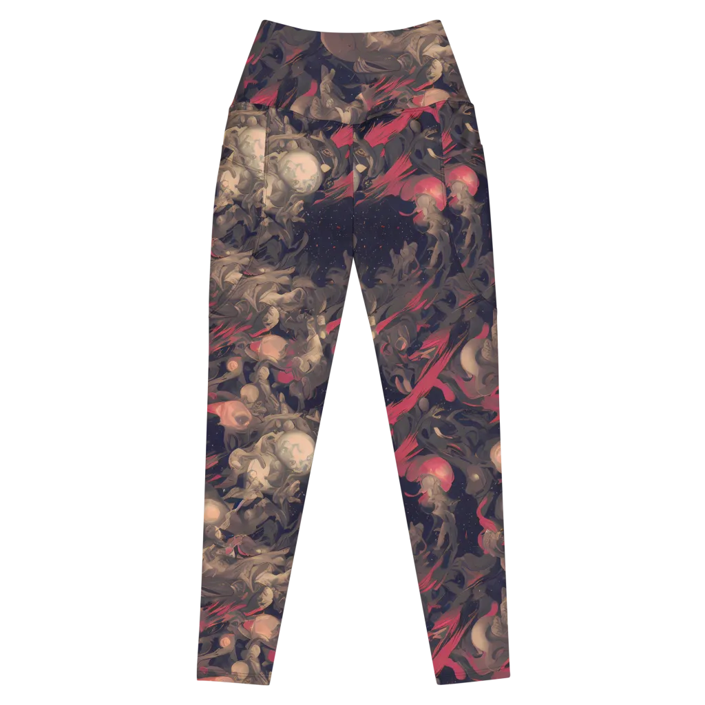 Midnight Collage on Leggings with Pockets — Front