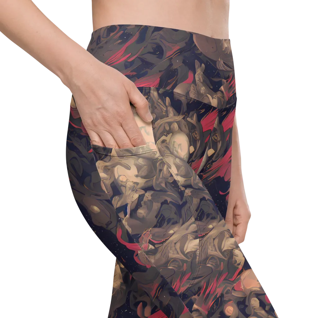 Midnight Collage on Leggings with Pockets — Product details