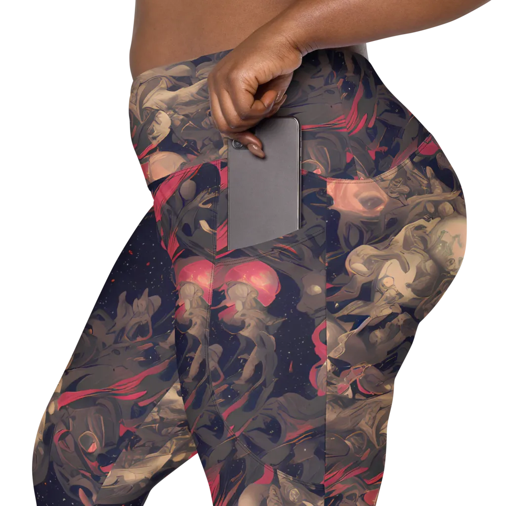 Midnight Collage on Leggings with Pockets — Product details 2
