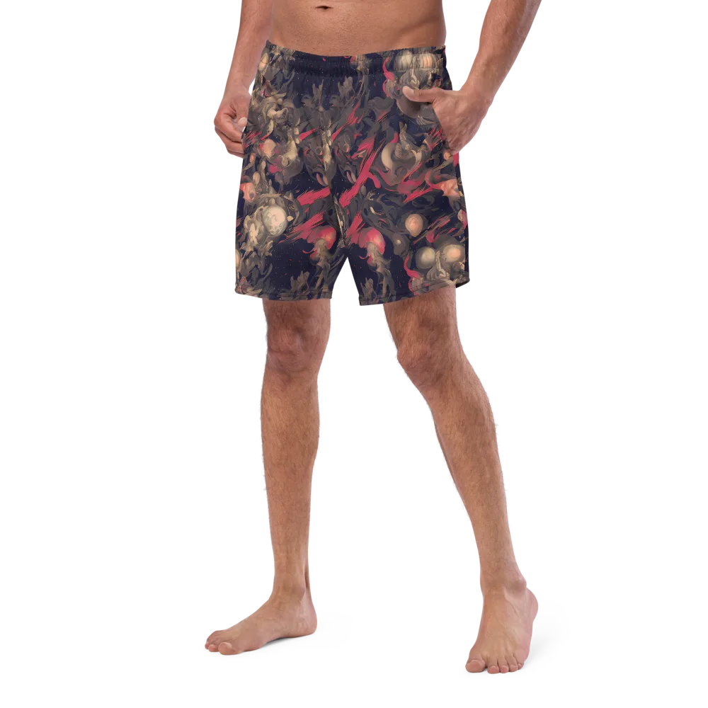 Midnight Collage on Swim Trunks — Left Front