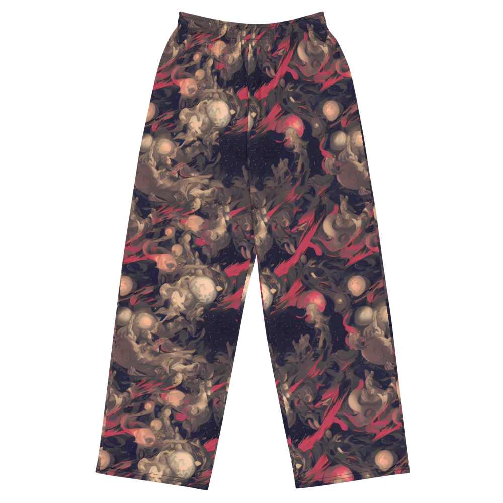 Midnight Collage on Wide-Leg Pants — Front
