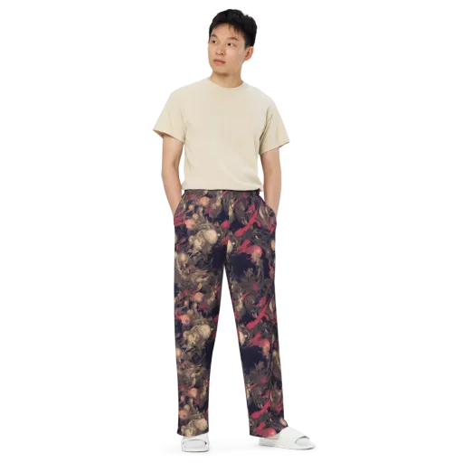 Midnight Collage on a Wide-Leg Pants