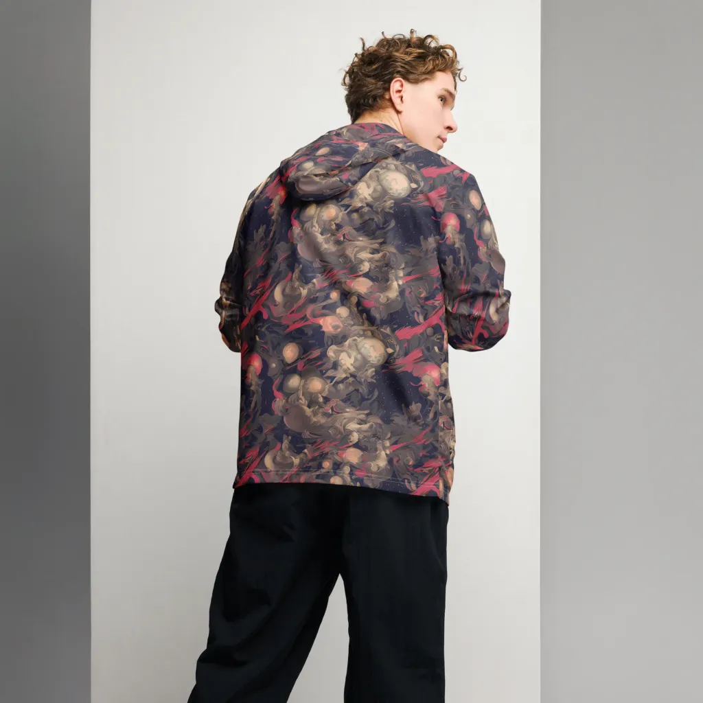 Midnight Collage on Men's Windbreaker — Back
