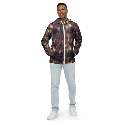 Midnight Collage on a Men's Windbreaker