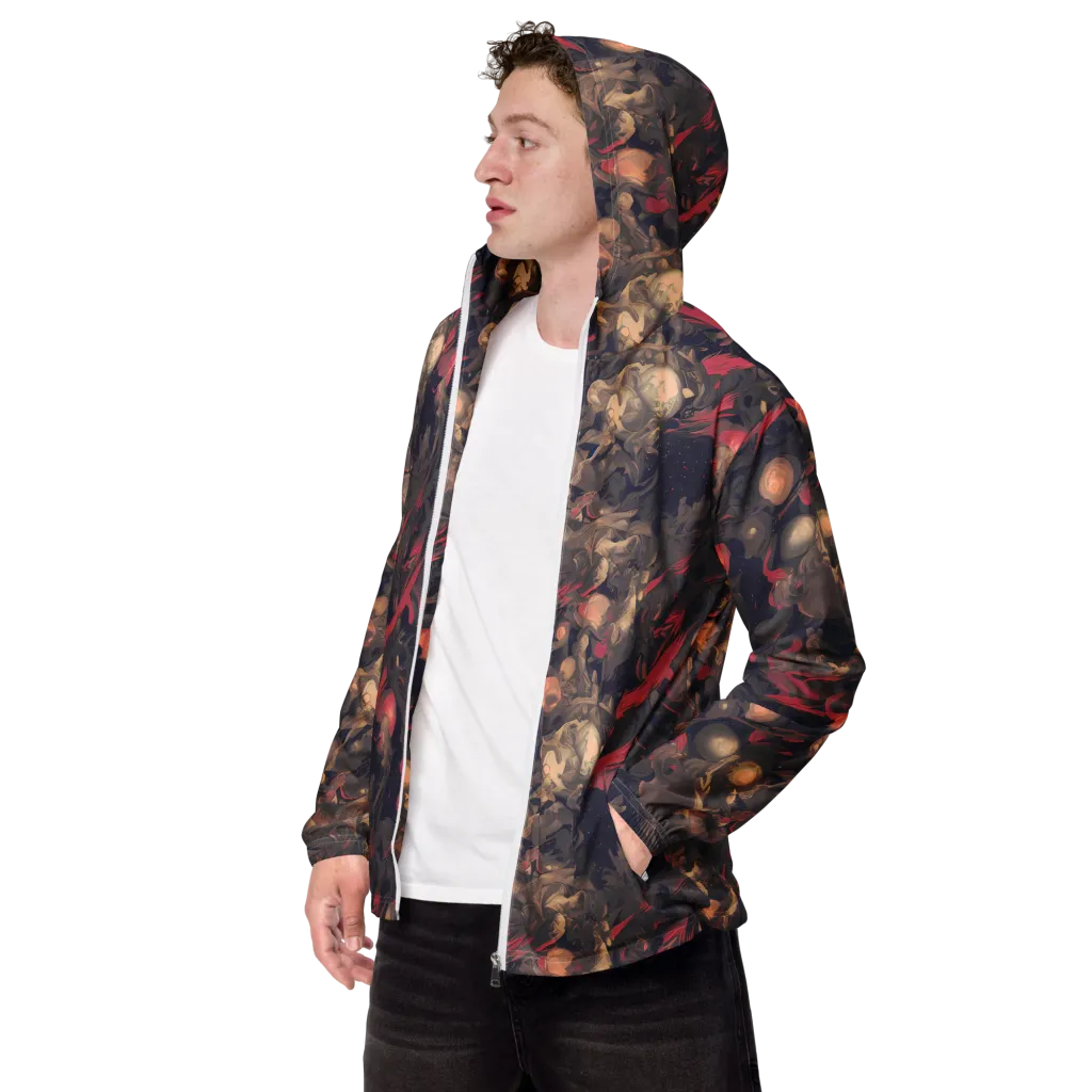 Midnight Collage on Men's Windbreaker — Left Front