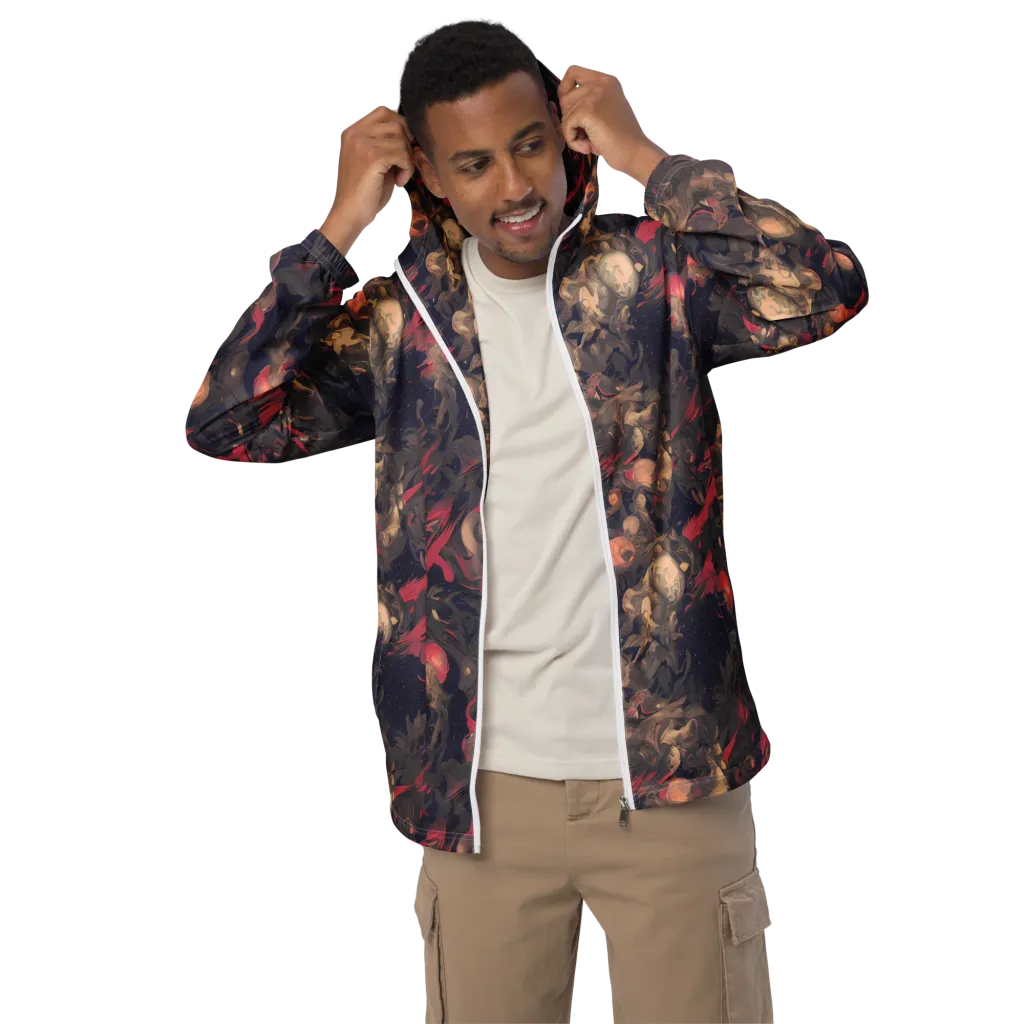Midnight Collage on Men's Windbreaker — Front