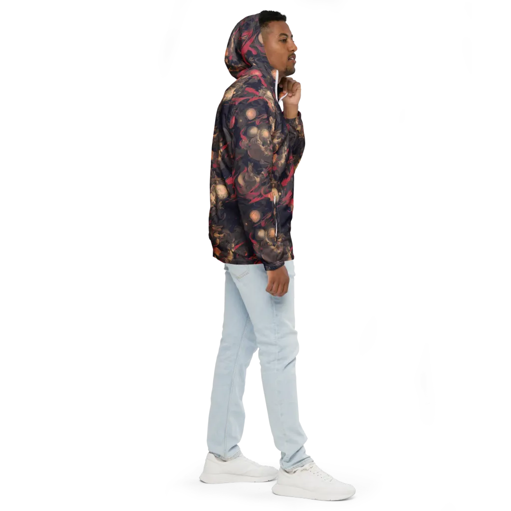 Midnight Collage on Men's Windbreaker — Right