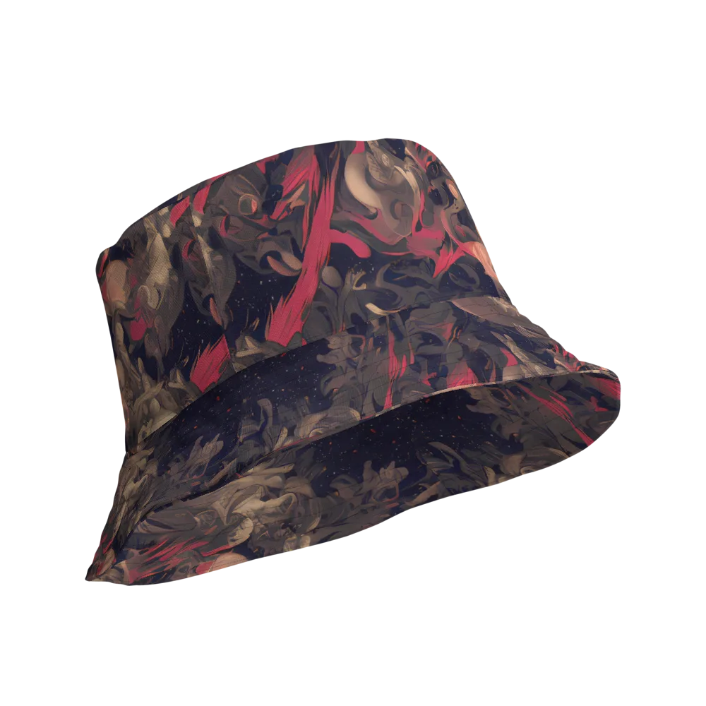 Midnight Collage on Reversible Bucket Hat — Product details Outside
