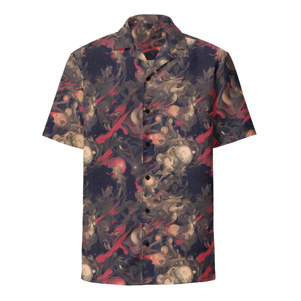Midnight Collage on Button Shirt — Front