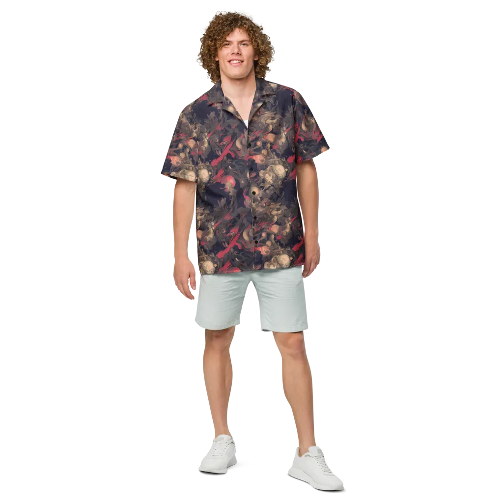 Midnight Collage on Button Shirt — Front