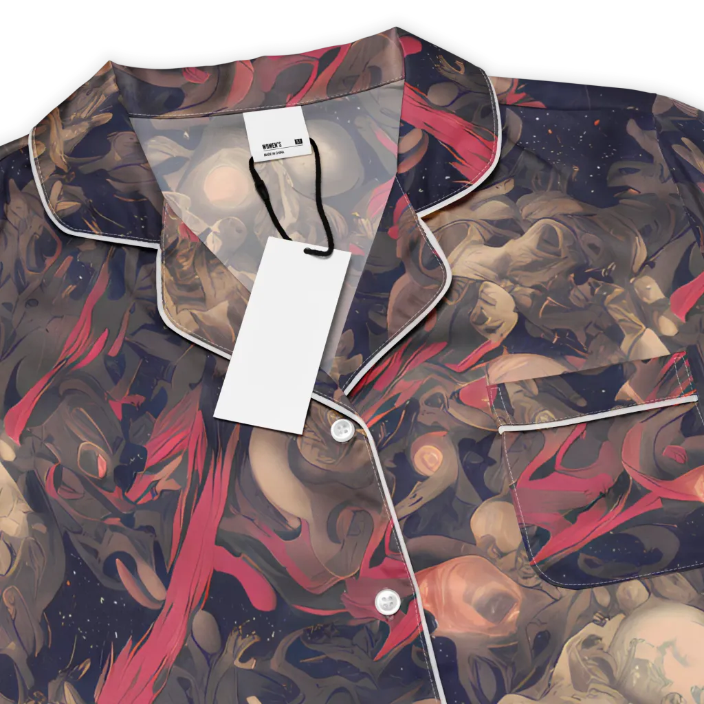 Midnight Collage on Women's Short Sleeve Pajama Top — Product details
