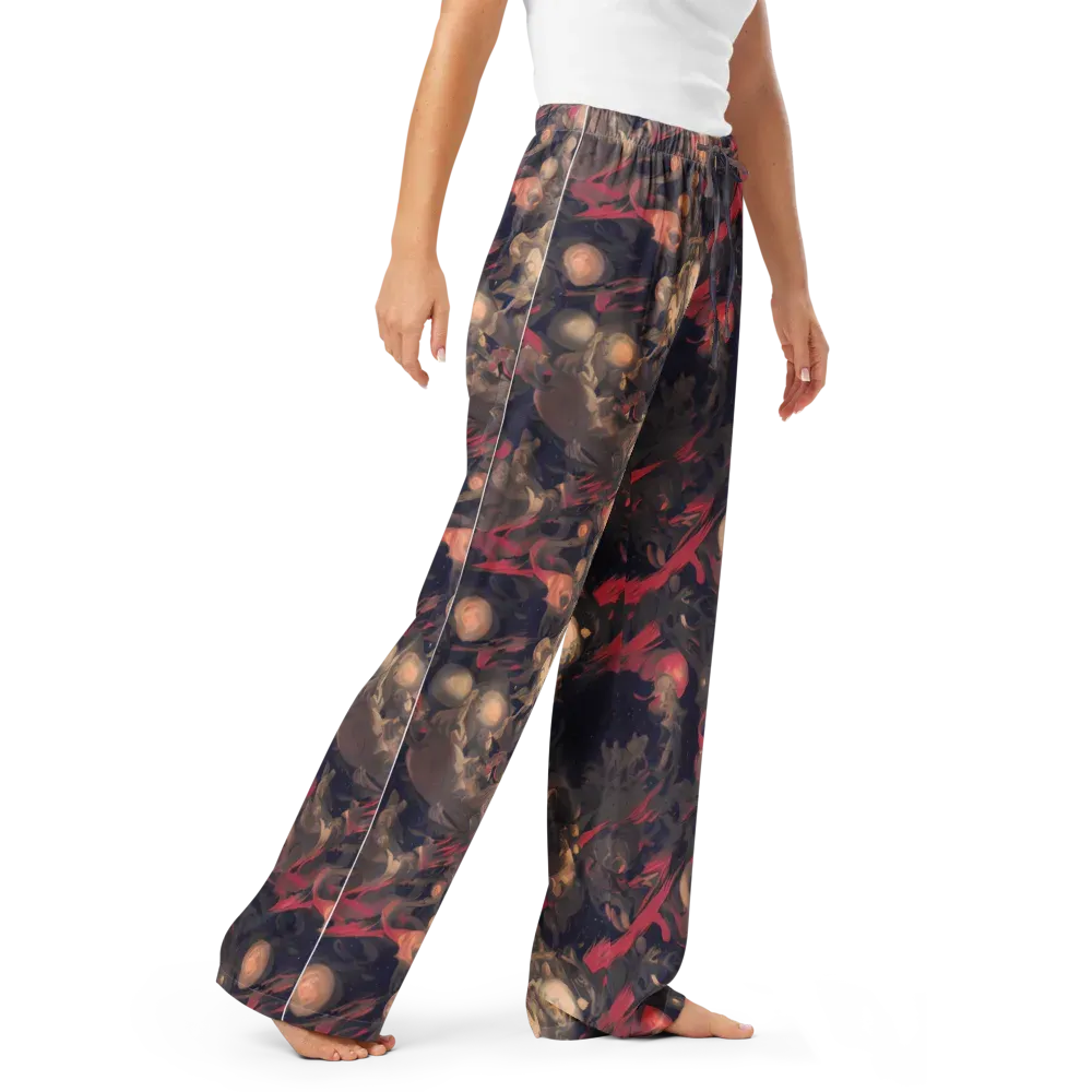 Midnight Collage on Women's Pajama Pants — Right Front