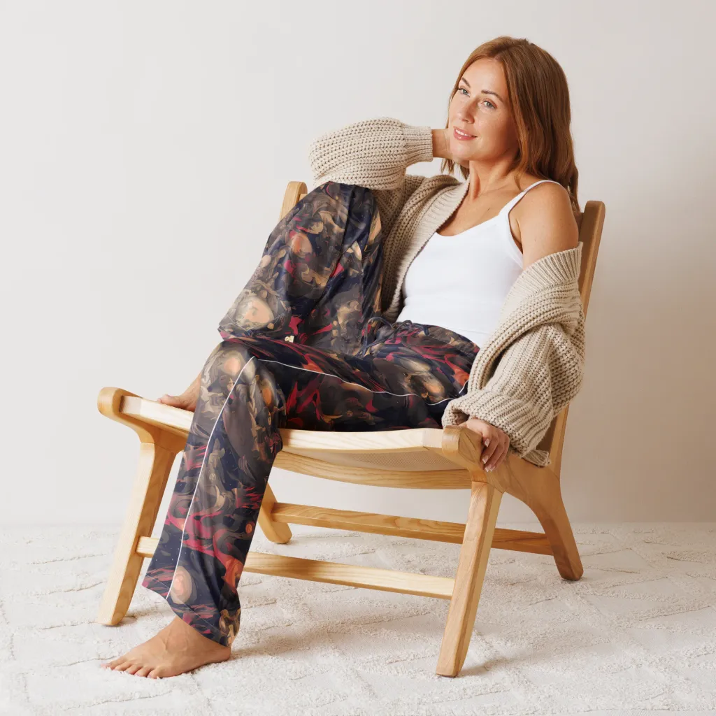 Midnight Collage on Women's Pajama Pants — Front