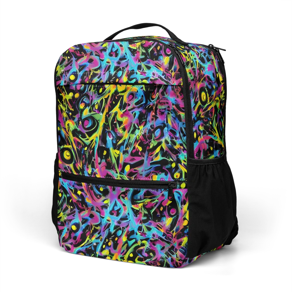 Pixel Inferno on Utility Backpack — Left Front