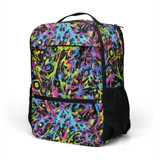 Pixel Inferno on a Utility Backpack