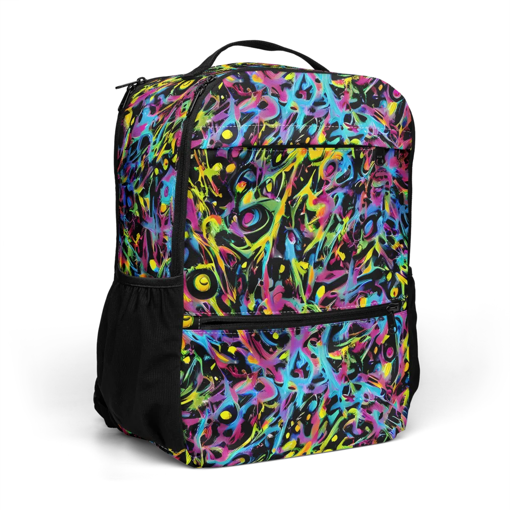 Pixel Inferno on Utility Backpack — Right Front