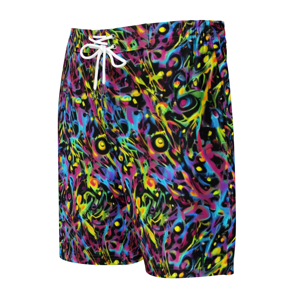 Pixel Inferno on Men's Board Shorts — Front