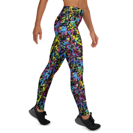 Pixel Inferno on a Yoga Leggings