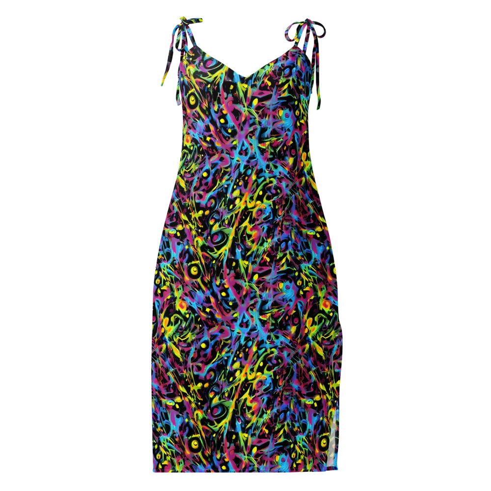 Pixel Inferno on Slip Dress — Front