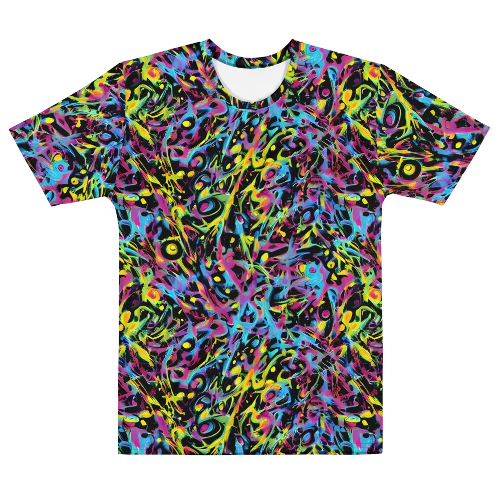 Pixel Inferno on Men's Cotton Crew Neck T-Shirt — Front