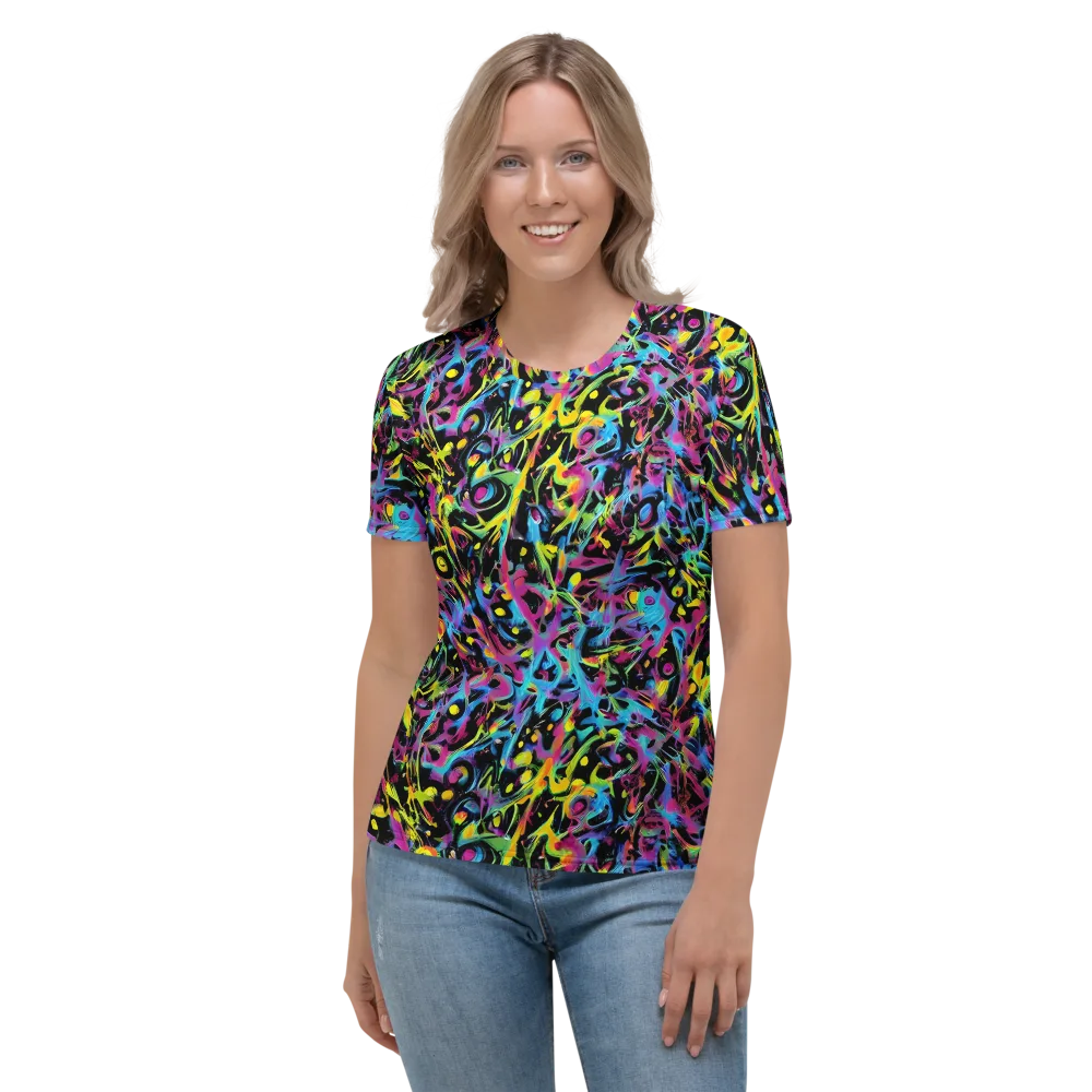 Pixel Inferno on Women's Crew Neck T-Shirt — Front