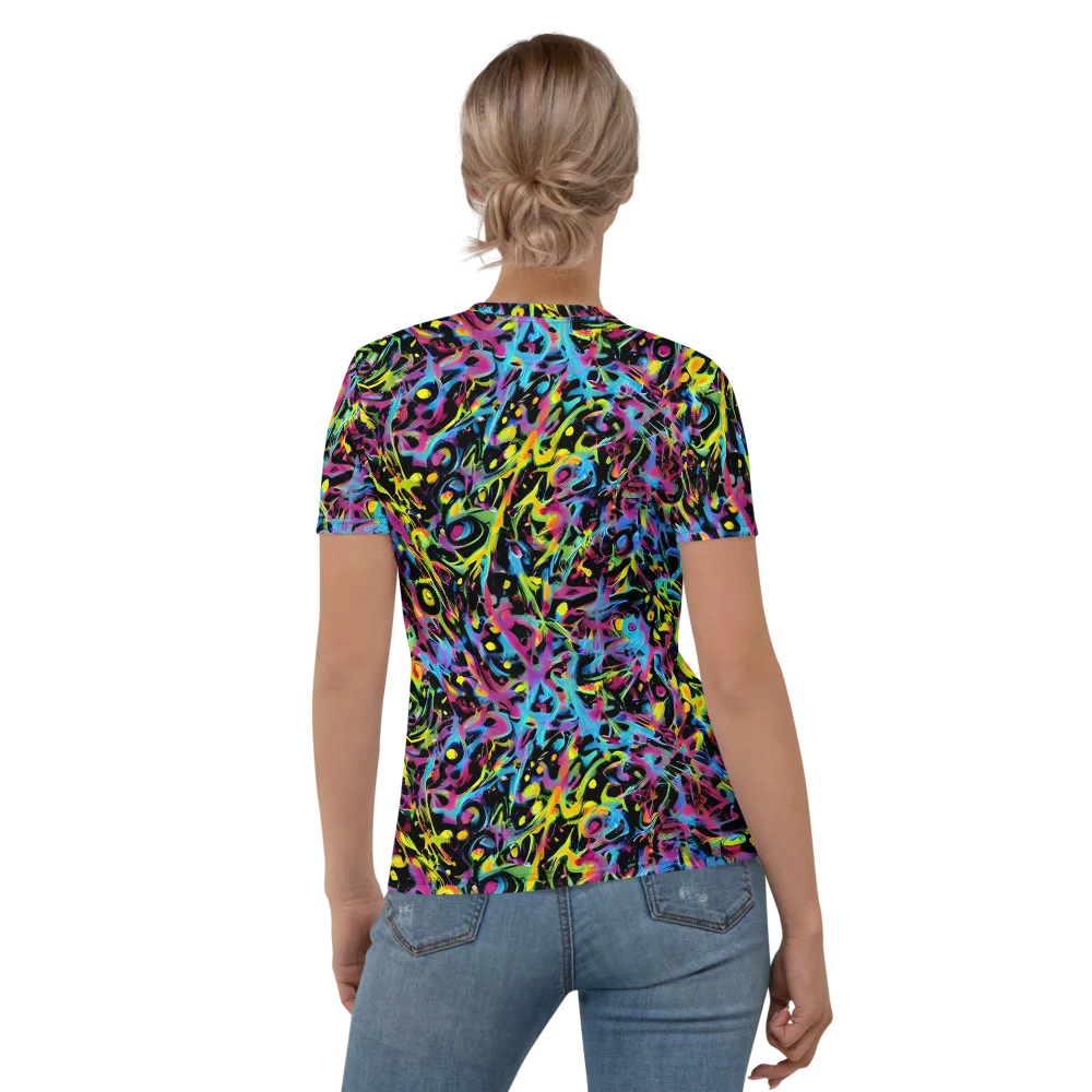 Pixel Inferno on Women's Crew Neck T-Shirt — Back