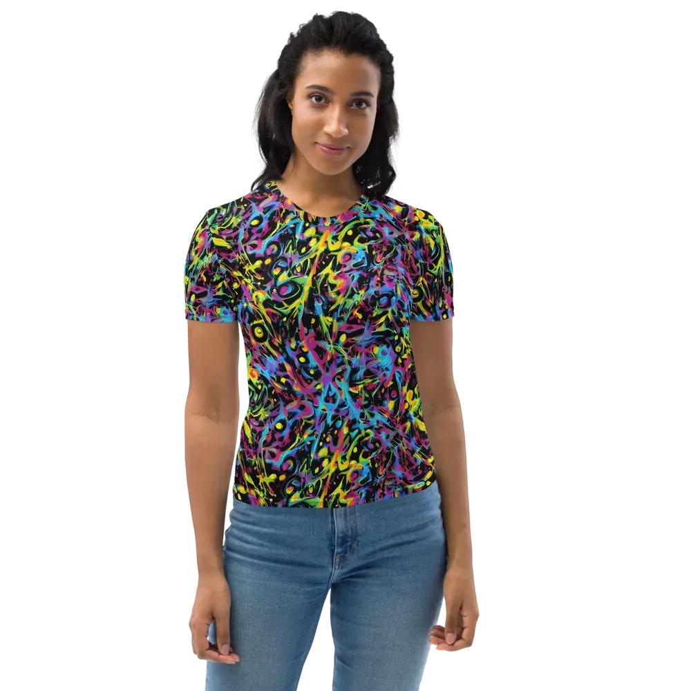 Pixel Inferno on Women's Crew Neck T-Shirt — Front