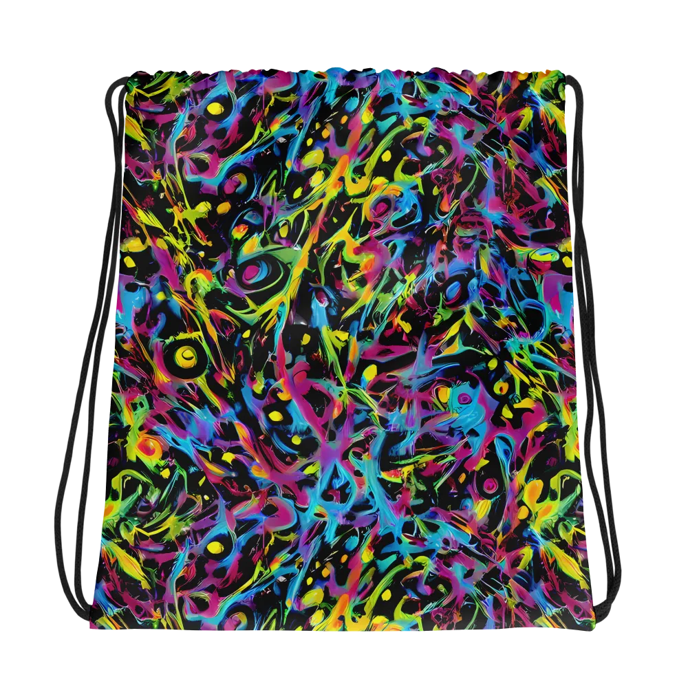 Pixel Inferno on Drawstring Bag — Photo