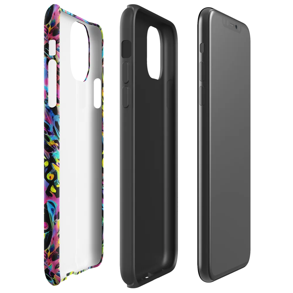 Pixel Inferno on Tough Case for iPhone® — Right